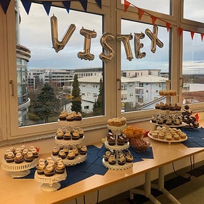 Vistex balloons and cupcakes