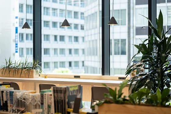 Office dining area side view