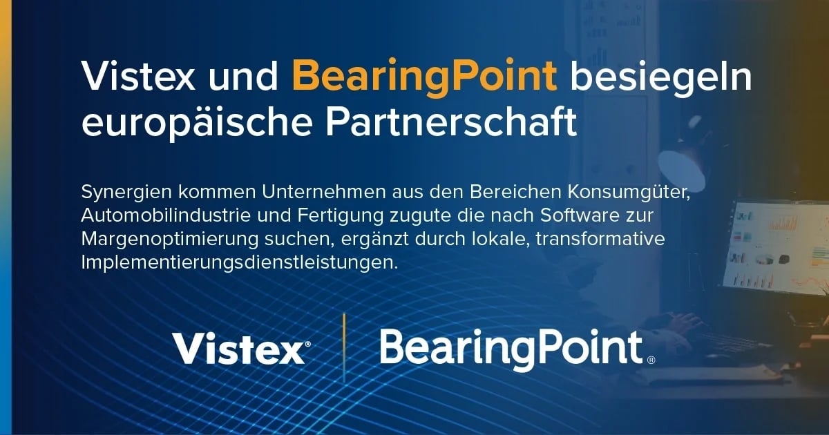  Vistex gibt die Partnerschaft mit BearingPoint bekannt