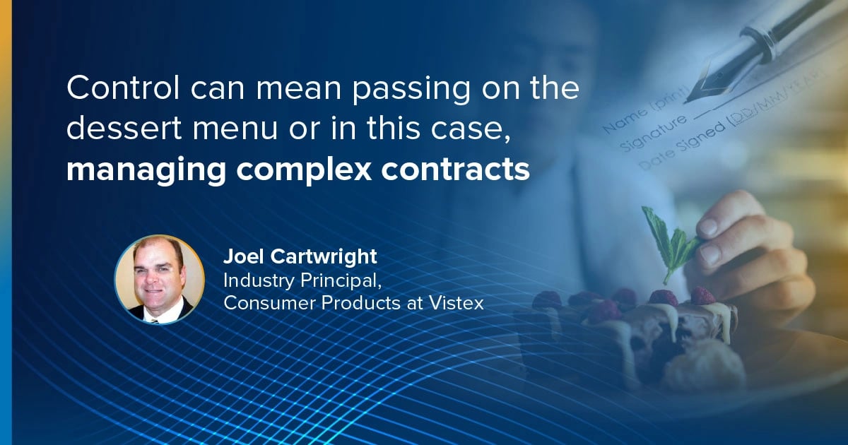 Webinar: On-Demand:  Control can mean passing on the dessert menu or in this case, managing complex contracts feature image