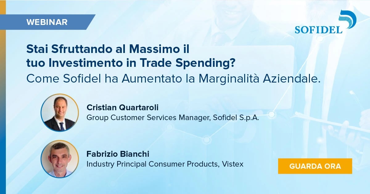 Webinar su richiesta:  Stai Sfruttando al Massimo il tuo Investimento in Trade Spending? 