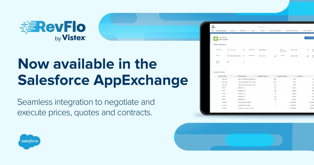  Introducing Vistex RevFlo Now available in the Salesforce AppExchange